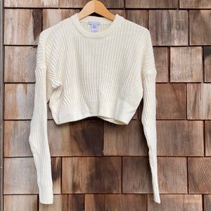 Urban Outfitters Cropped Cream Sweater